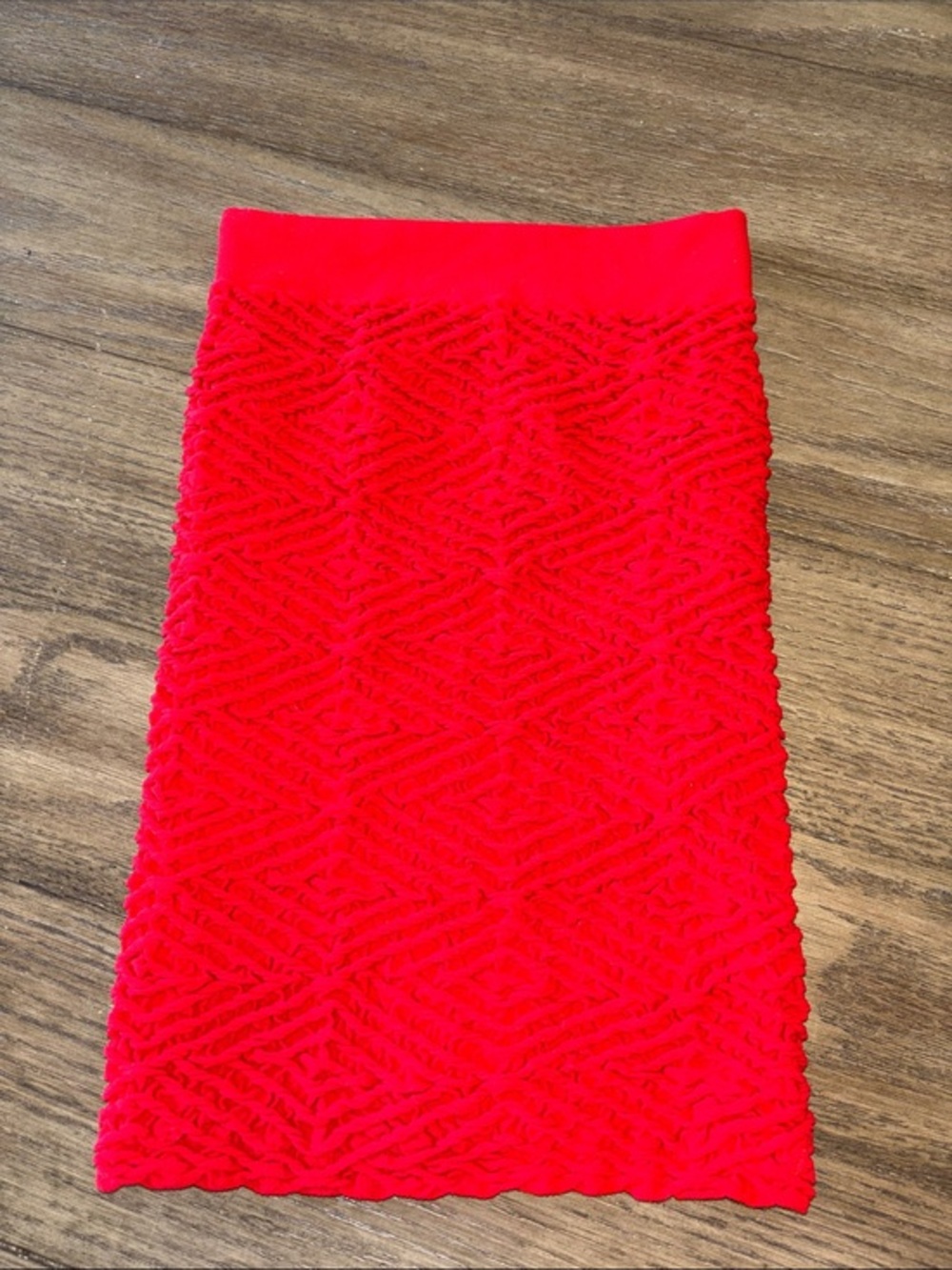 Free People Red Textured strapless stretchy tube top xs/s